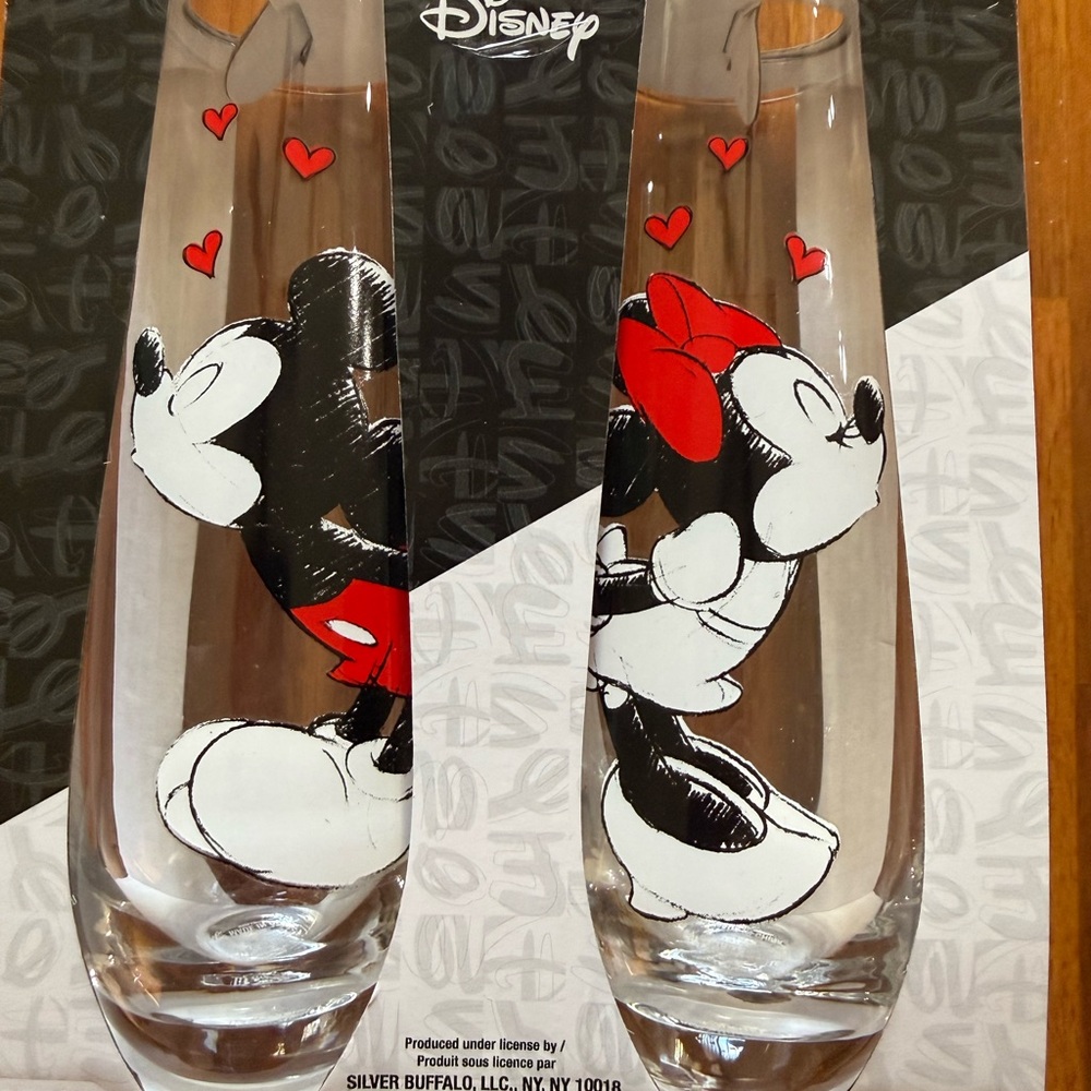 Disney Glass Set with Red and Black Accents
